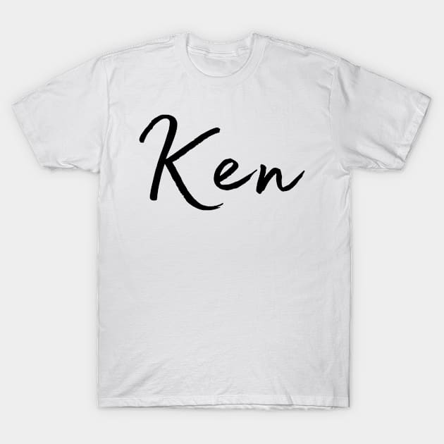 Ken Name Calligraphy T-Shirt by Word Minimalism